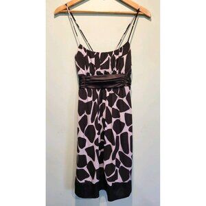 Y2K City Triangles Black White Sleeveless Milkmaid Empire  Dress Bow Stretchy S